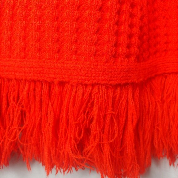 Vintage Jolie Womens S/M Cable Knit Sweater Shawl Red Collared Buttons Orlon - Picture 4 of 6
